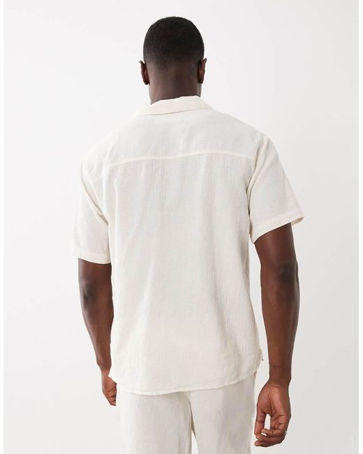 Jack & Jones White Textured Shirt for men