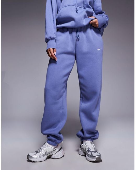 Nike Blue – phoenix fleece – oversize-jogginghose