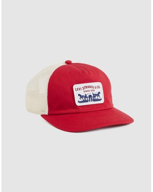 Levi's Red Presidio Trucker Cap for men