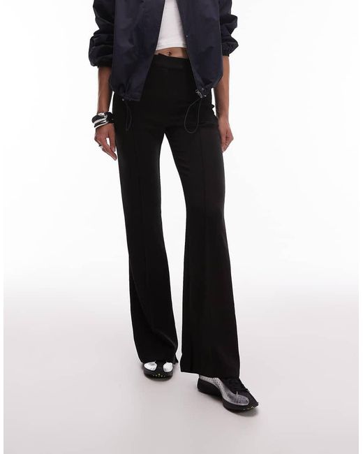 ASOS Black Tailored Slinky Skinny Flare Trousers
