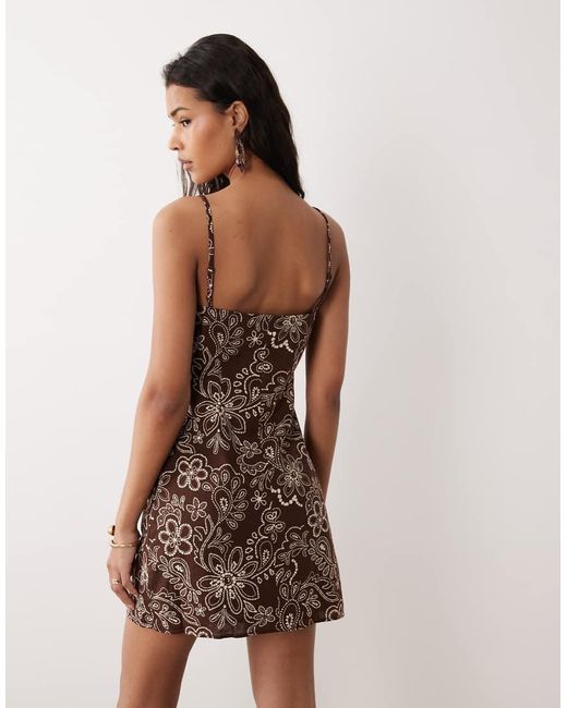 Nobody's Child Brown Palma Mini Cami Dress