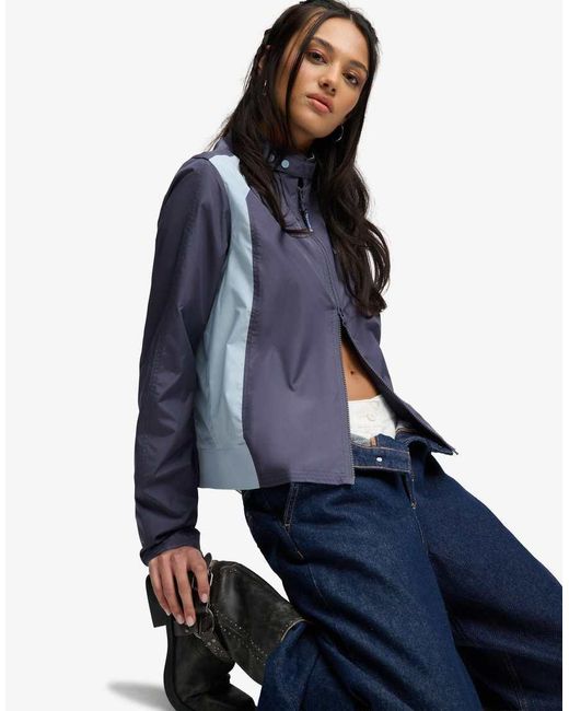 Bench x Superdry & Co Blue Racer Shell Double Zip Jacket