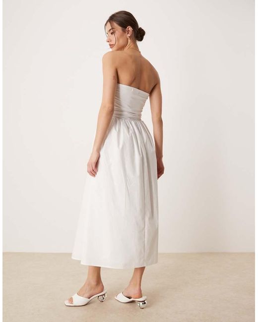 Glamorous Natural Strapless Midi Dress