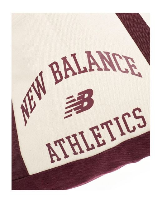 New Balance White Athletics Tote Bag