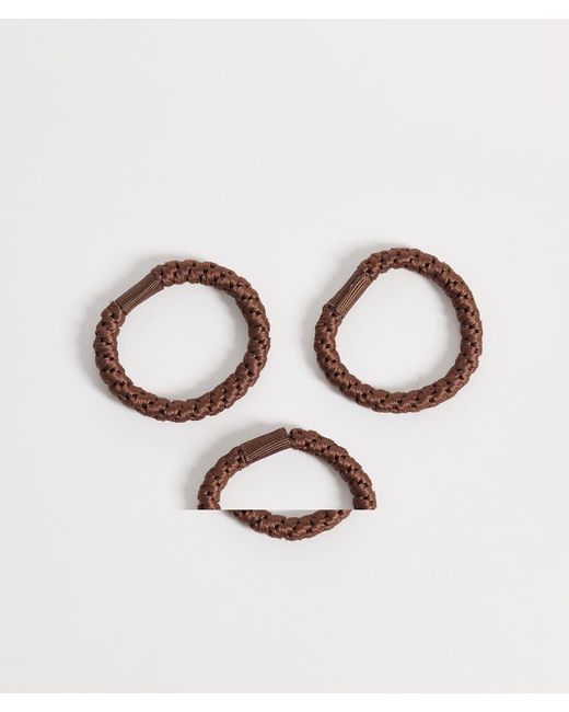 ARKET Brown 3-pack Braided Hair Ties
