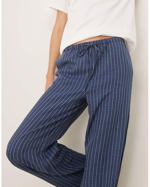 Pantalones Azules A Rayas De Pernera Ancha De JDY Tall de color Blue