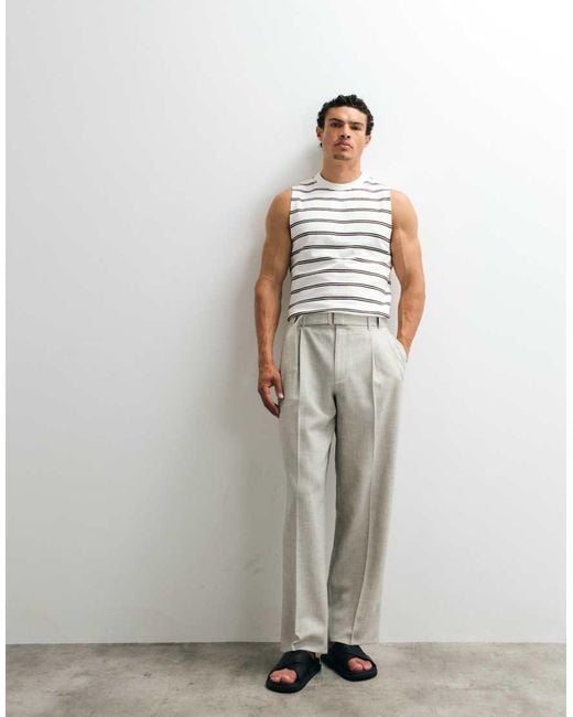 ASOS White Heavyweight Regular Fit Tank for men