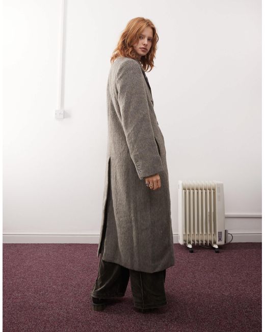 Collusion Gray Tailored Longline Smart Coat