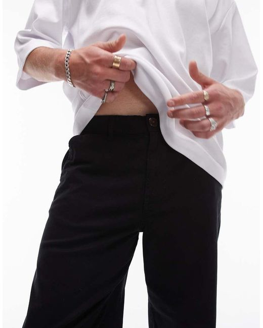 SELECTED White Loose Fit Chino Trouser for men