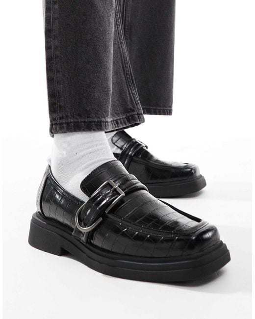 ASOS Black Chunky Loafers for men