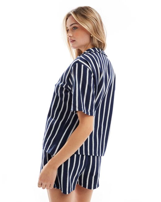 ASOS Blue Oversized Shirt Co-ord