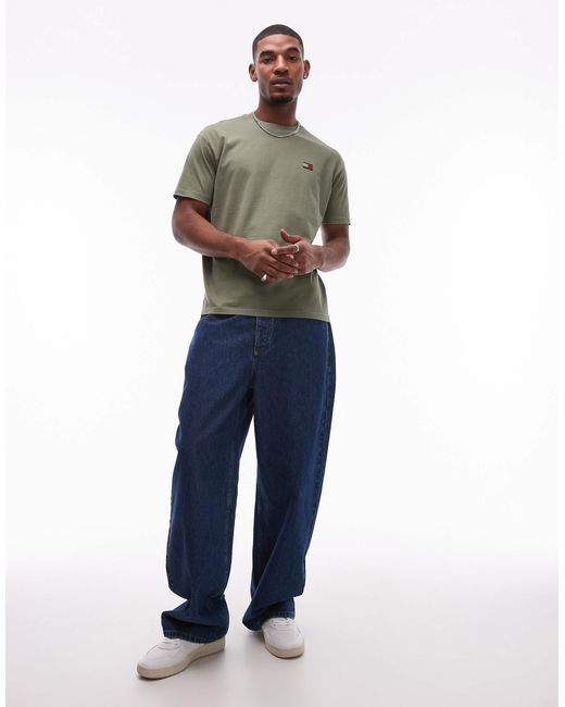 Tommy Hilfiger Gray Relaxed Badge Logo T-shirt for men