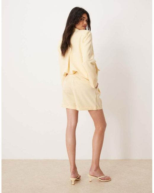 Vila Natural Mix & Match High Waist Tailored Shorts Co-ord