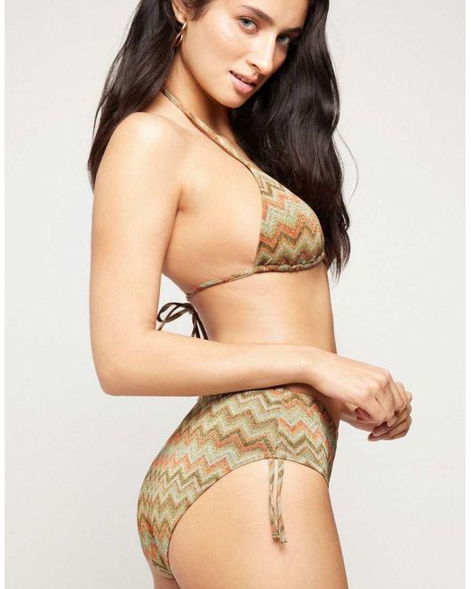 Tezenis Brown Briefs High Drawstring Luxury Chevron
