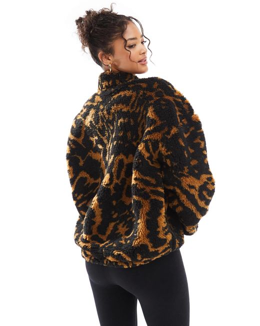 ASOS Black Borg Oversized Pull On Zip Through