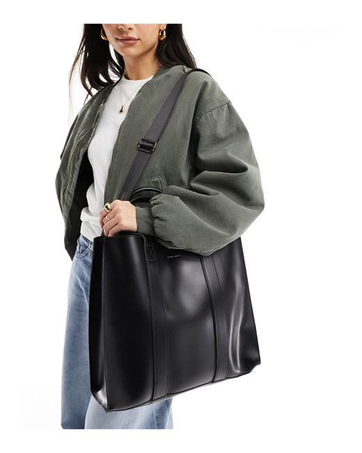 Claudia Canova Large Box Tote Bag in Black Lyst