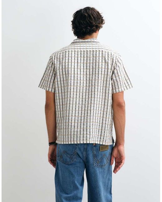 Levi's Blue Standard Pocket Sunset Camp Checked T-Shirt for men