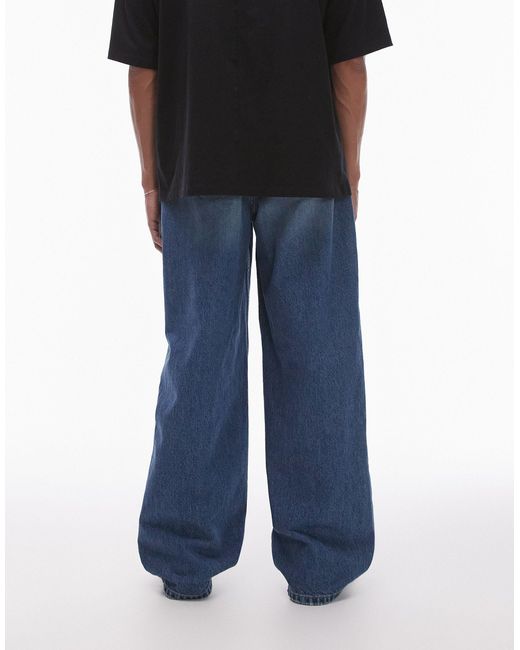 Topman Blue baggy Jeans for men