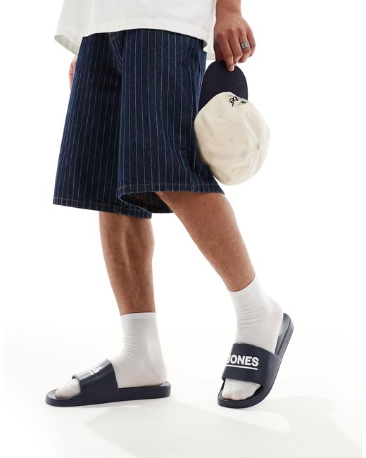 Jack & Jones White Pool Sliders for men