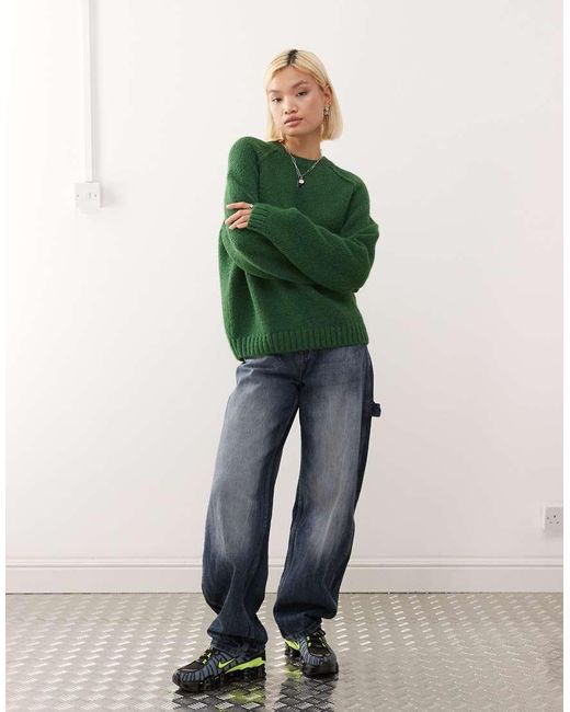 Weekday Green Oversized Jumper