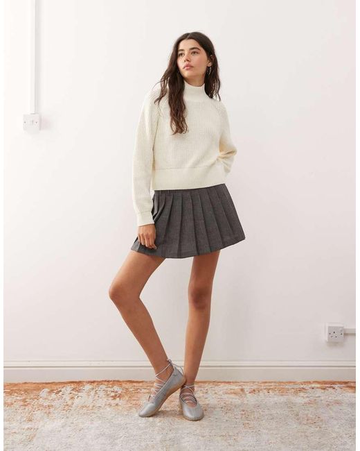 Noisy May Natural High Neck Knit Jumper