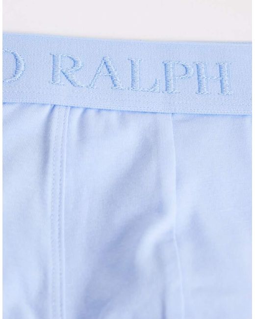 Polo Ralph Lauren Blue 3 Pack Of Stretch Cotton Tonal Boxer Briefs for men