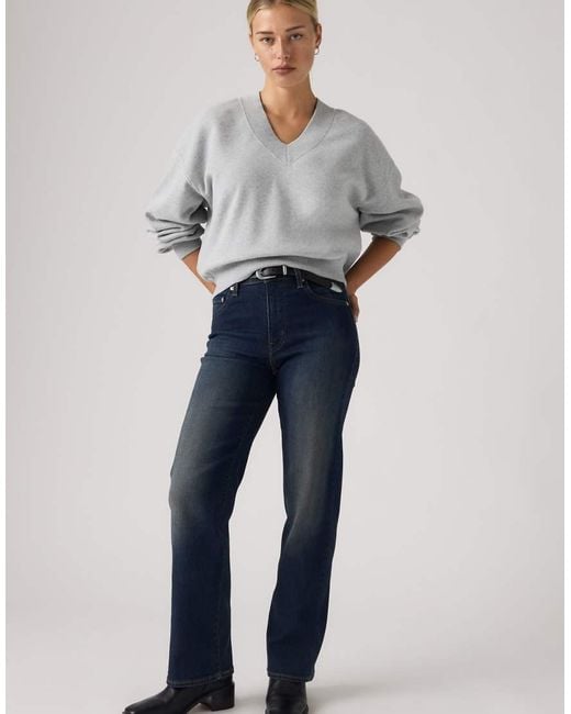 Levi's Blue 723 High Rise Straight True Dark