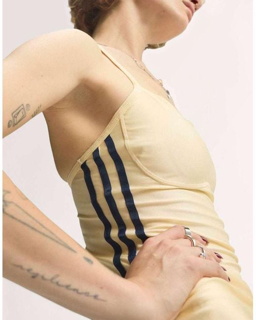 Adidas Originals Natural Adidas Originals Sport Padded Tank Top