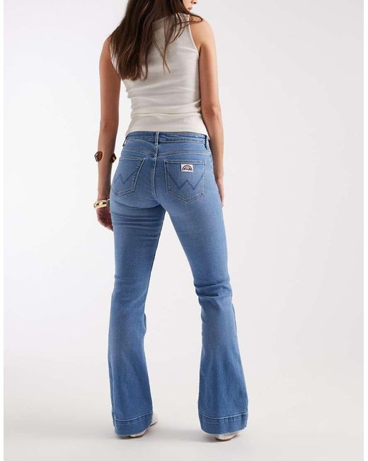 Wrangler Flared Jeans Met Zakken Aan De Voorkant in het Blue