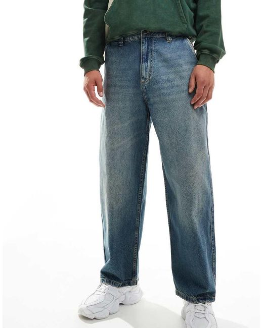 Pull&Bear Blue Skater Fit Jean for men