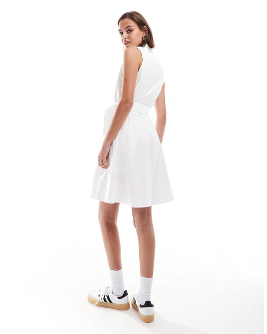 Polo Ralph Lauren White Shirt Dress With Logo