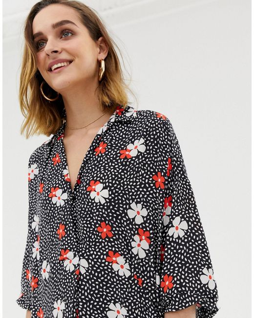 whistles confetti floral shirt dress