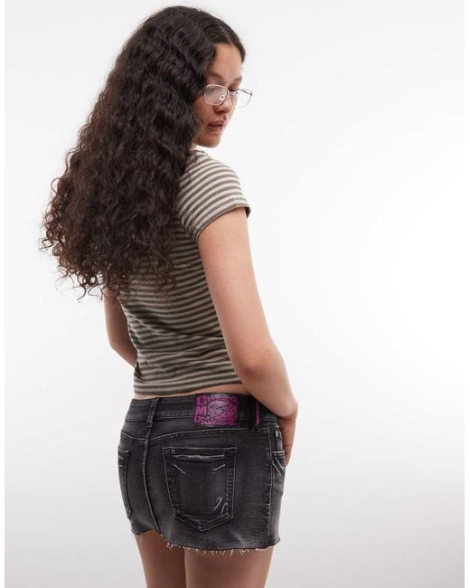 Cheap Monday Black Booty Bei Super Stretch Mini Skirt