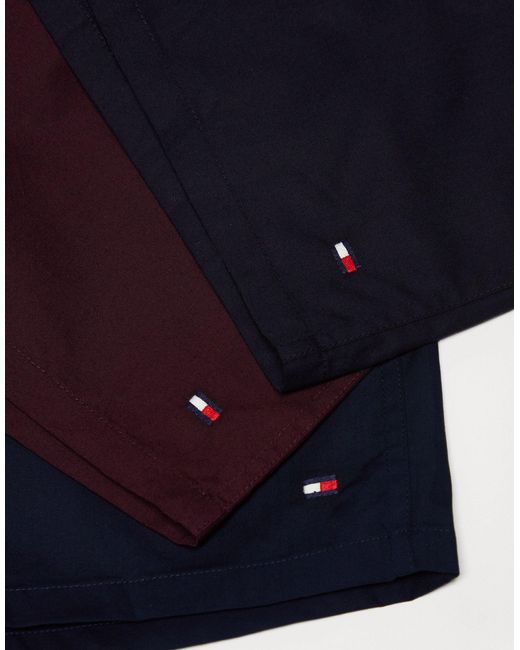 Tommy Hilfiger Blue 3-pack Boxers With Logo Waistband for men