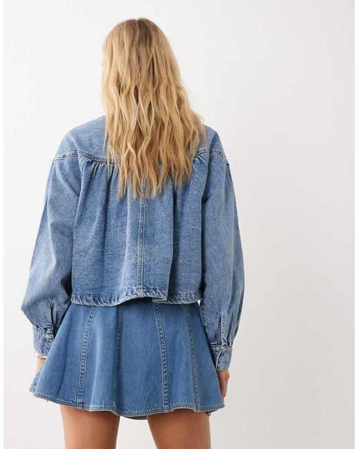 ASOS Blue Denim Flippy Mini Skirt Co Ord