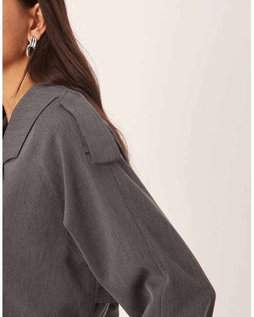 ASOS Brown Tailored Soft Trench Jacket Co-ord