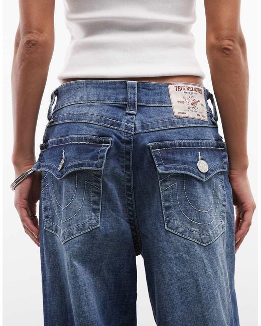 True Religion Blue Bailey Barrel Jeans