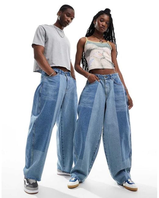 Collusion Blue X004 Unisex Balloon Jeans