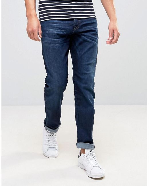 Scotch & Soda Blue Vernon Beat Track Jeans for men