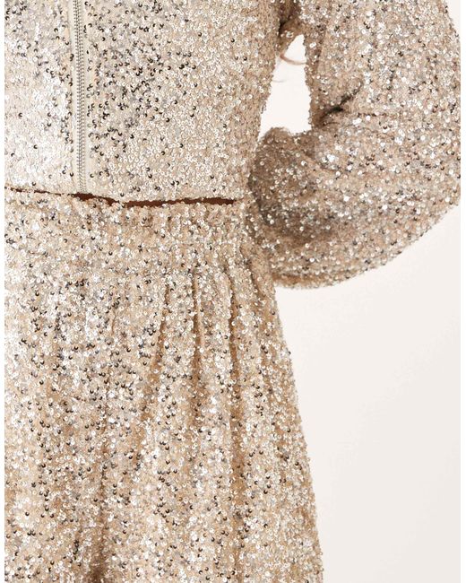 Never Fully Dressed Natural Sequin Shorts