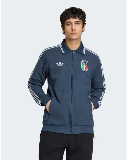 Adidas Originals Blue Italy Away Anthem Jacket for men