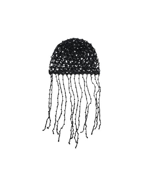 Stradivarius White Long Fringe Cap