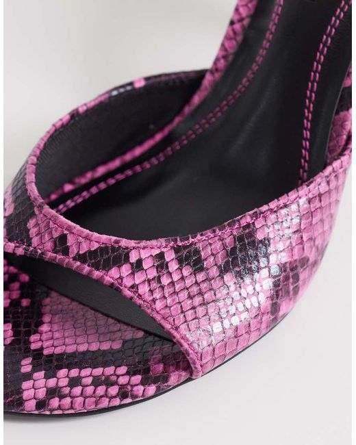 ASOS Purple Hooray Mid-heeled Mules