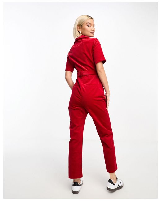& Other Stories Red – cord-jumpsuit