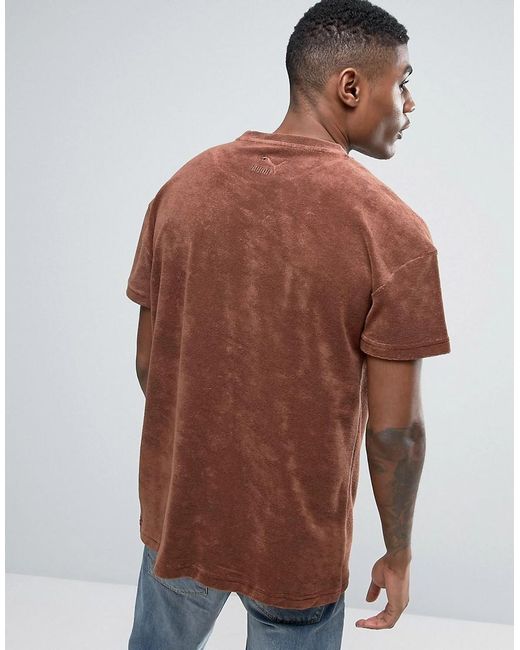 PUMA Towelling T-shirt In Brown Exclusive To Asos 57533302 for Men | Lyst UK