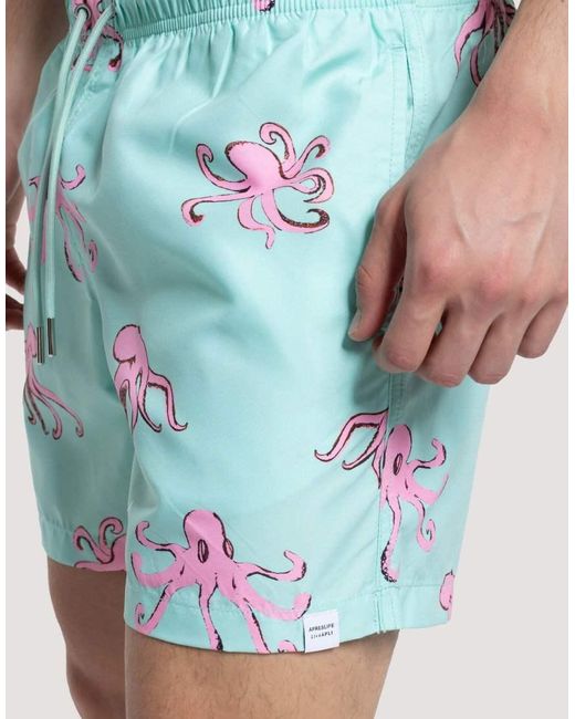 Apreslife Blue Octo Swim Shorts for men
