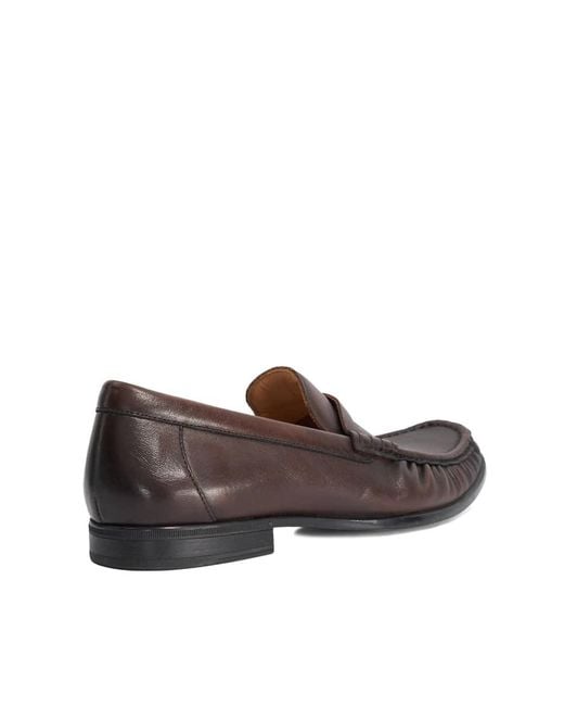 Dune Brown Wide Fit Sammi Wf Loafers for men