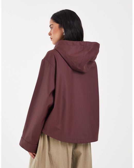 ONLY Purple Hooded Rain Jacket