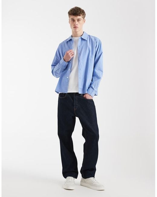 Only & Sons Blue Relaxed Fit Long Sleeve Shirt for men