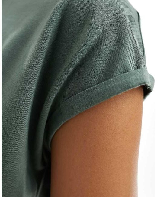 Vero Moda Green Round Neck T-shirt